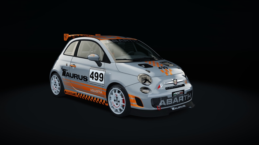 Abarth 500 Assetto Corse, skin orange_grey