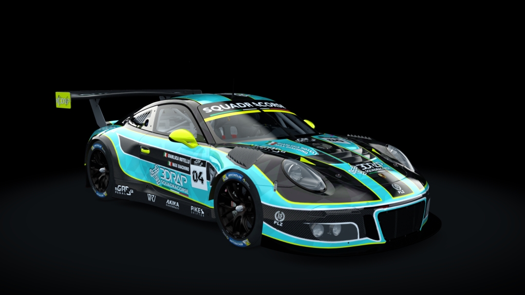 Porsche 911 GT3 R 2016, skin 3DRap_Yellow