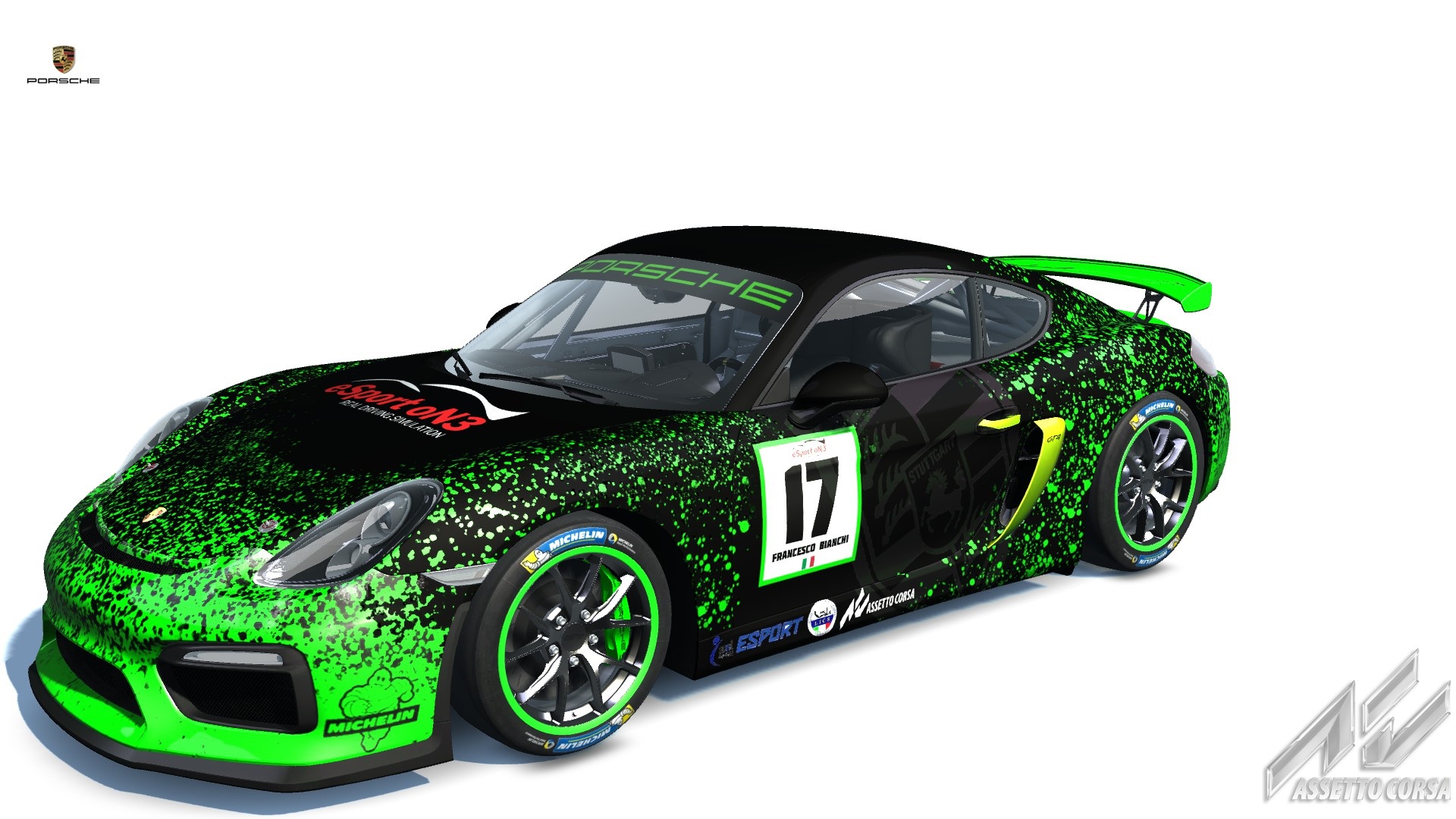 Porsche Cayman GT4 Clubsport, skin oN3_Francesco_Bianchi