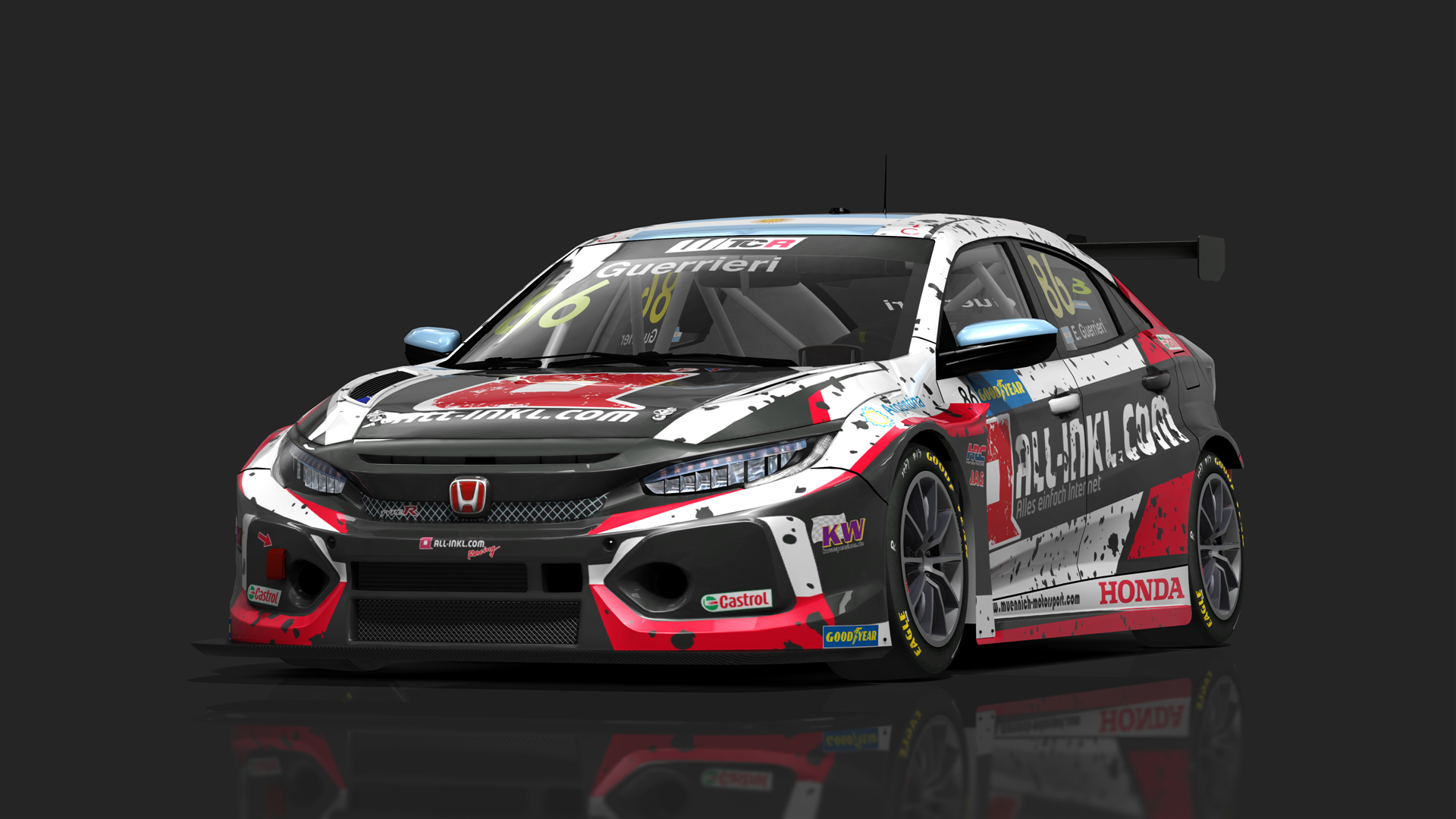 Honda Civic Type R TCR (FK8), skin 86 - Esteban Guerrieri