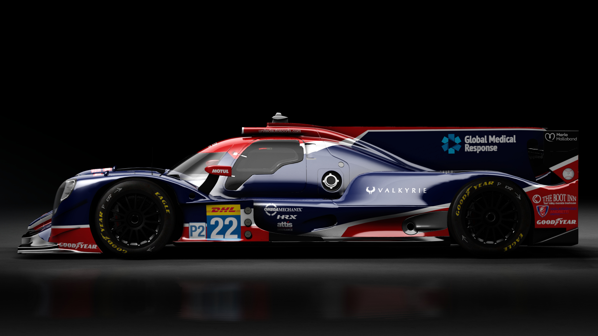 2022 Oreca 07 LMP2, skin 2022 #22 United Autosports WEC